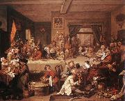 HOGARTH, William An Election Entertainment f oil